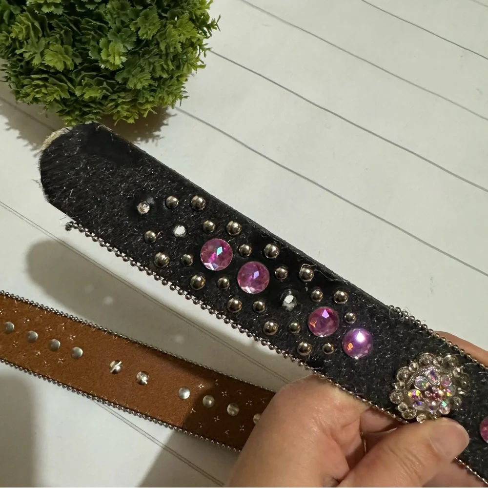 Western Rodeo Festival Pink Bejeweled Belt‎ Women’s Size Medium